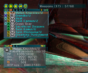 PSOBB UI Weapon Page