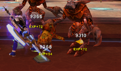 PSOBB UI Enemy Damage